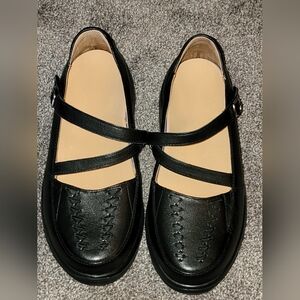 Dr. Comfort Betsy Black Strappy Shoes Size 7W